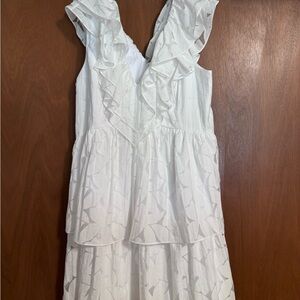 Size 16 Lilly Pulitzer white ruffle dress. Worn once
